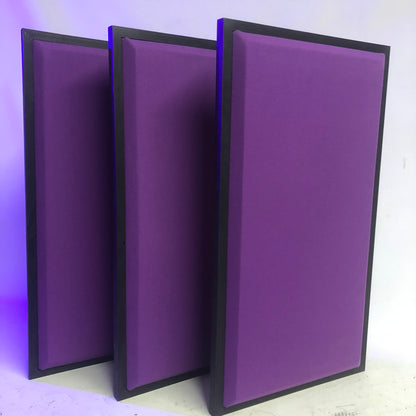 Acoustic Panels (Set of 3) Purple w/ Black Frames - 26inx14in