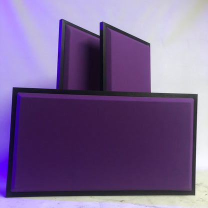 Acoustic Panels (Set of 3) Purple w/ Black Frames - 26inx14in