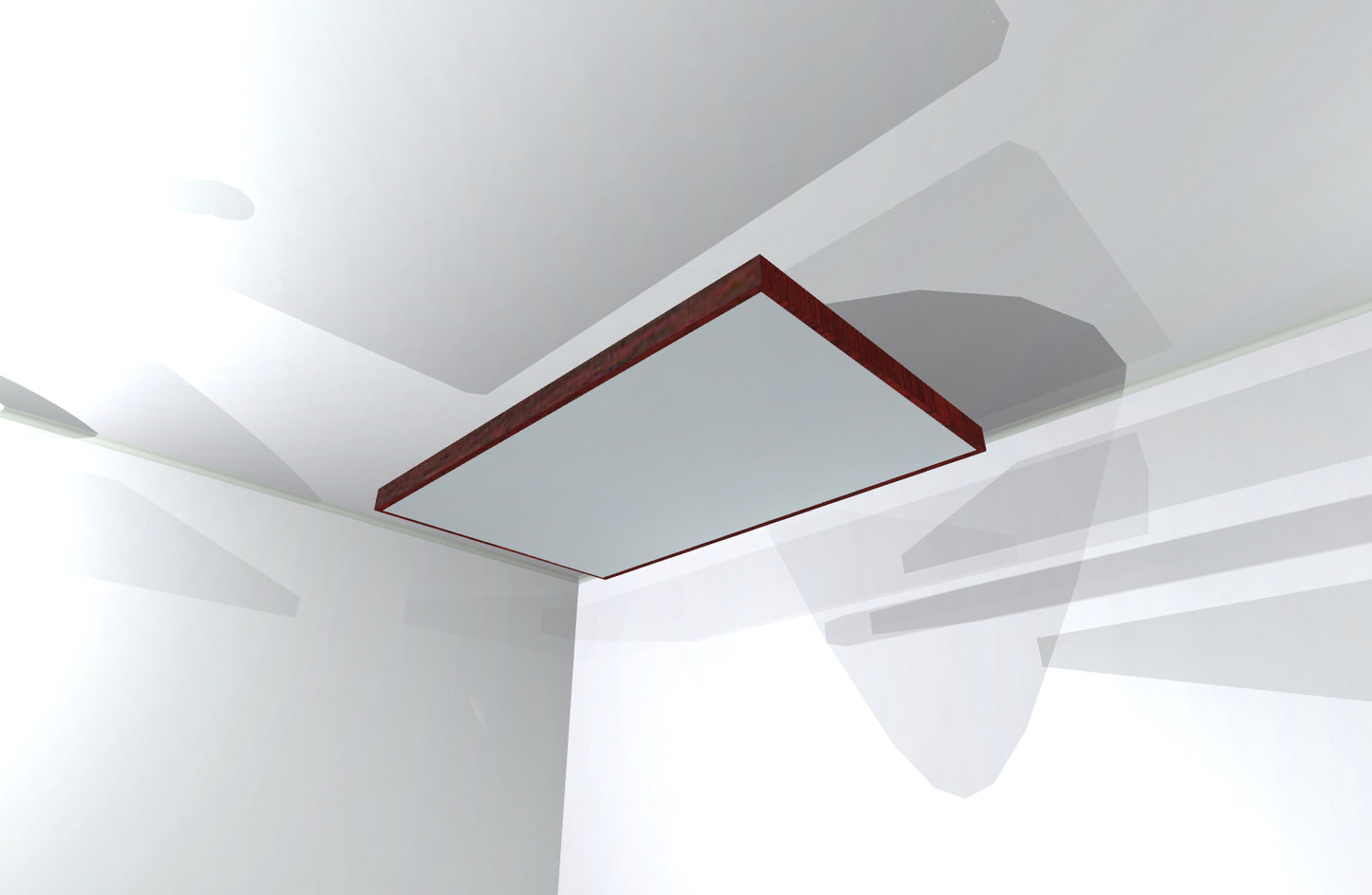 CEILING BAFFLE -  Aluminum & Red Mahogany