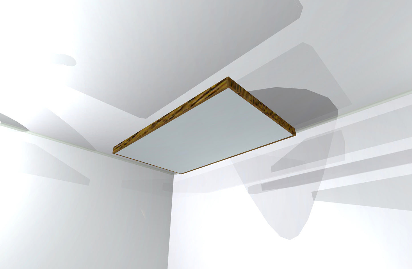 CEILING BAFFLE -  Aluminum & Special Walnut