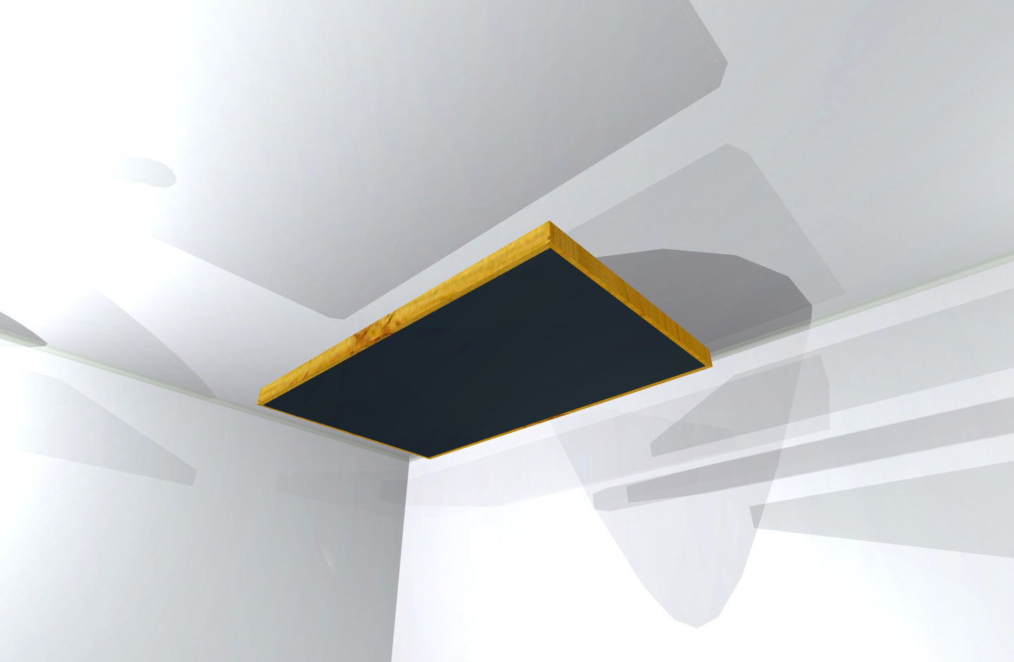 CEILING BAFFLE -  Black & Golden Pecan