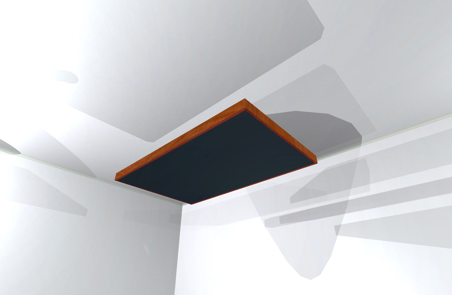 CEILING BAFFLE -  Black & Gunstock