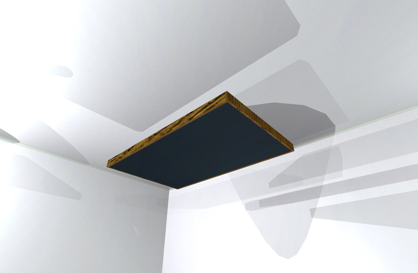 CEILING BAFFLE -  Black & Special Walnut