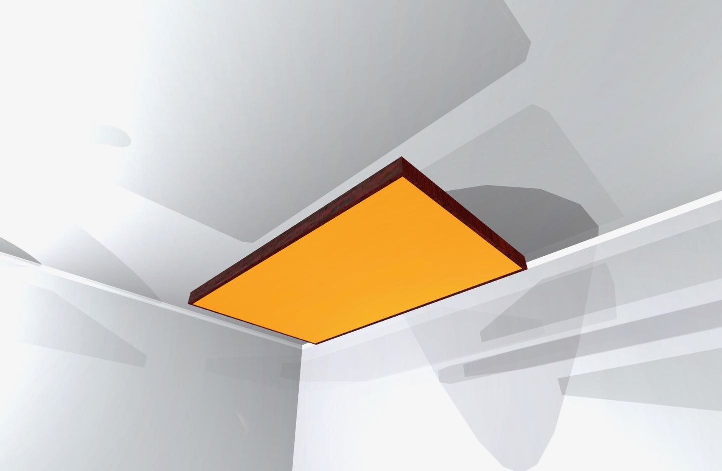 CEILING BAFFLE -  Gold & Red Mahogany