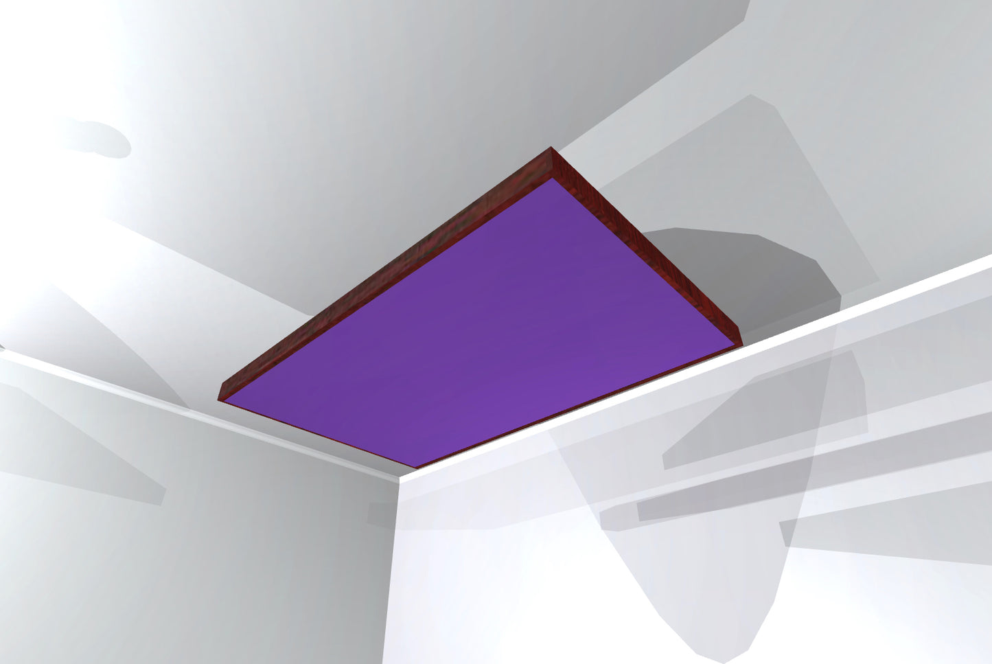 CEILING BAFFLE -  Grape & Red Mahogany