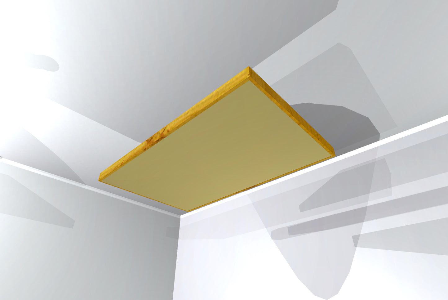 CEILING BAFFLE -  Khaki & Golden Pecan