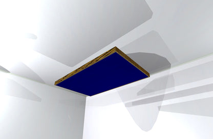 CEILING BAFFLE -  Navy Blue & Special Walnut