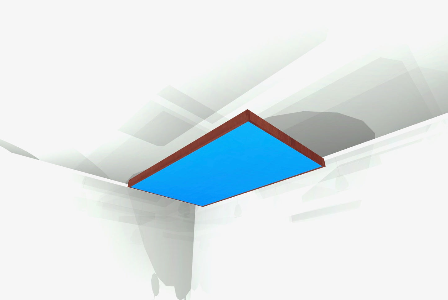 CEILING BAFFLE -  Sky Blue & Gunstock