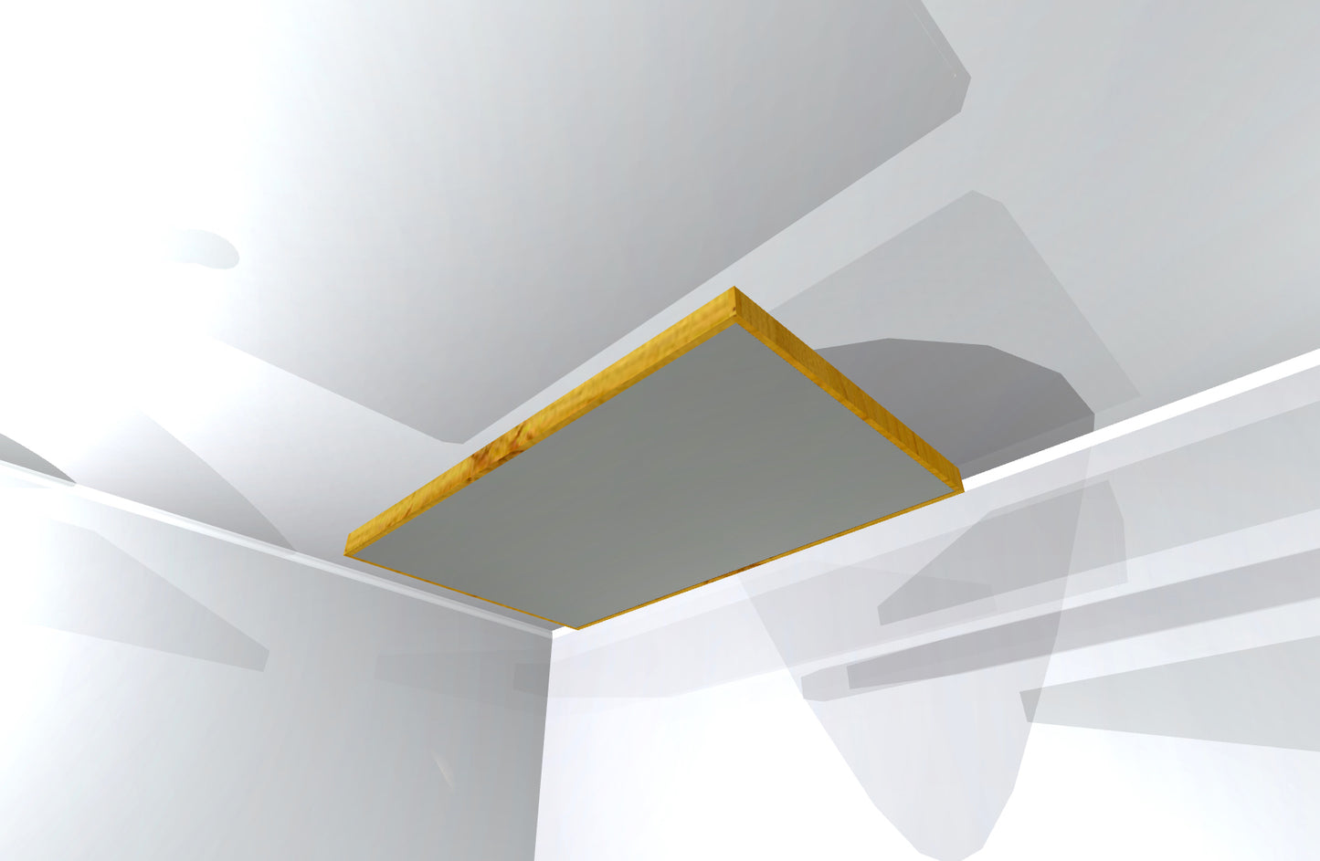 CEILING BAFFLE -  Steel Grey & Golden Pecan
