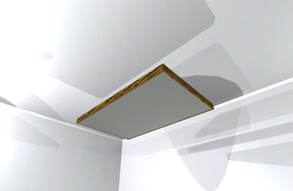 CEILING BAFFLE -  Steel Grey & Special Walnut