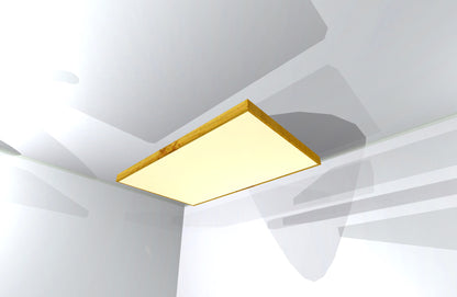 CEILING BAFFLE -  White & Golden Pecan