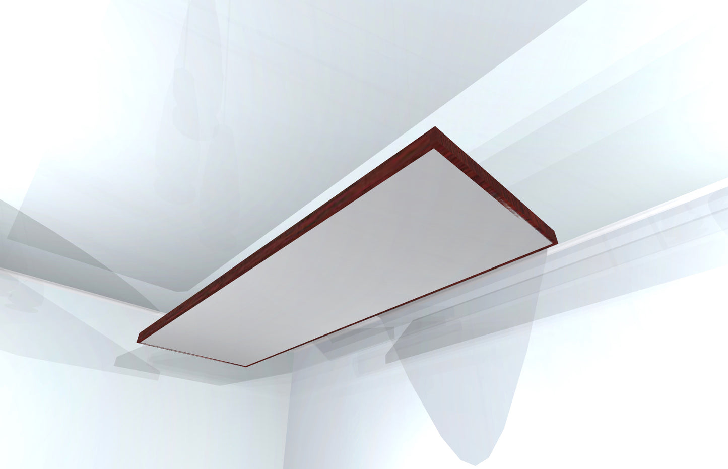 CEILING BAFFLE -  Aluminum & Red Mahogany