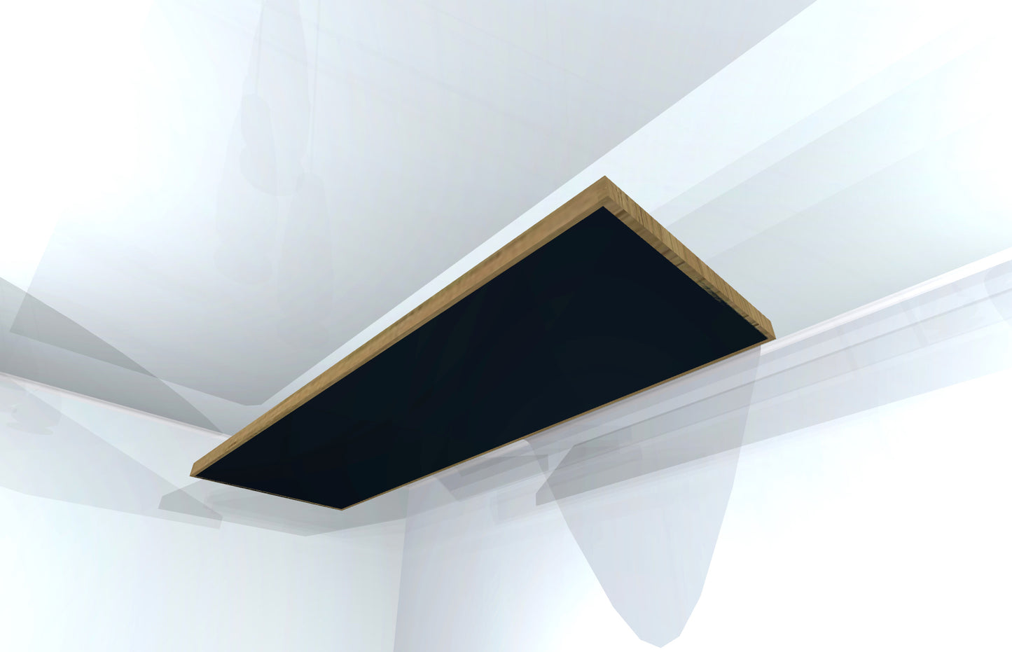 CEILING BAFFLE -  Black & Special Walnut