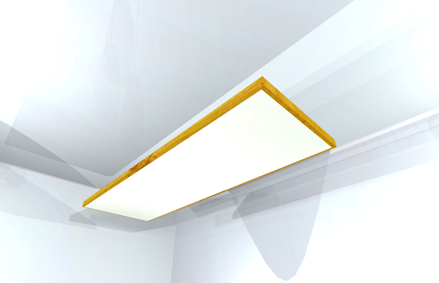 CEILING BAFFLE -  White & Golden Pecan