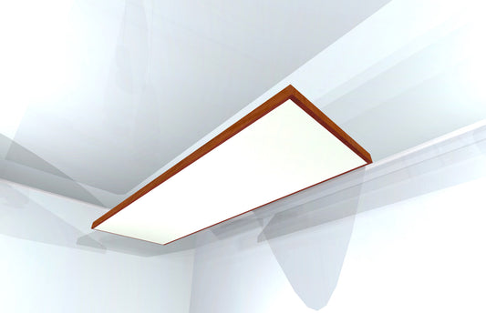 CEILING BAFFLE -  White & Gunstock