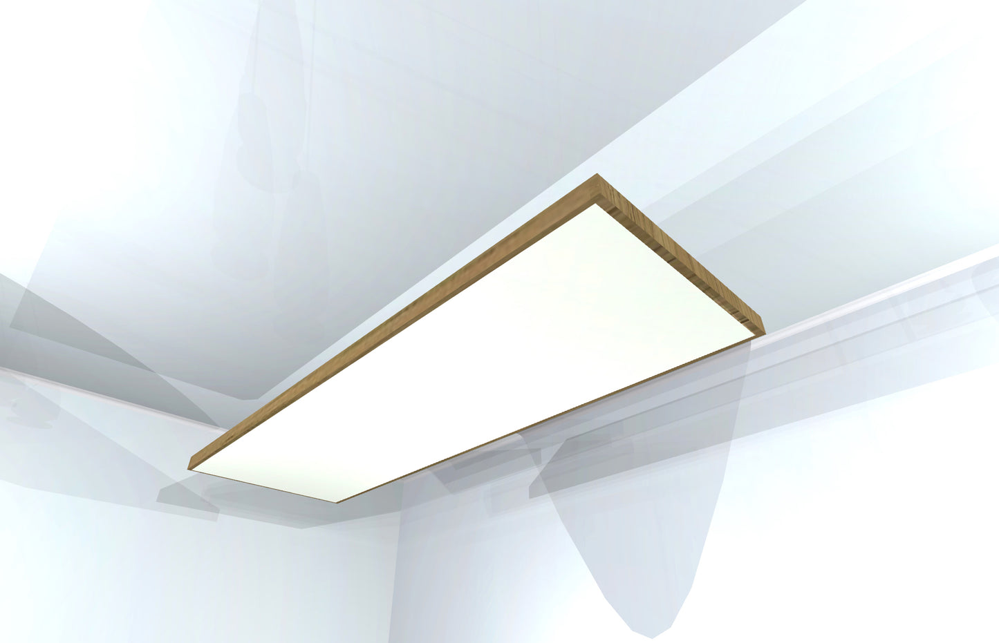 CEILING BAFFLE -  White & Special Walnut