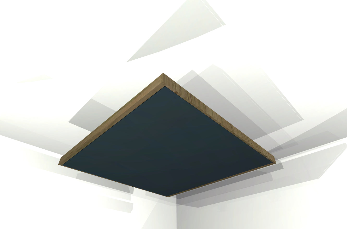 CEILING BAFFLE -  Black & Special Walnut