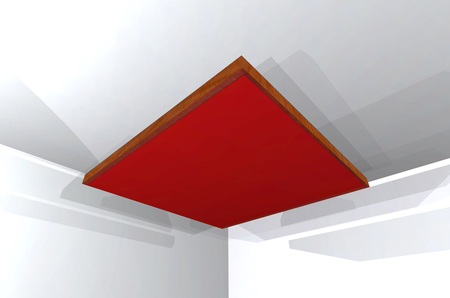 CEILING BAFFLE -  Cool Red & Gunstock