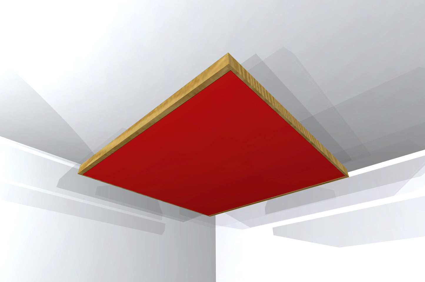 CEILING BAFFLE -  Cool Red & Special Walnut