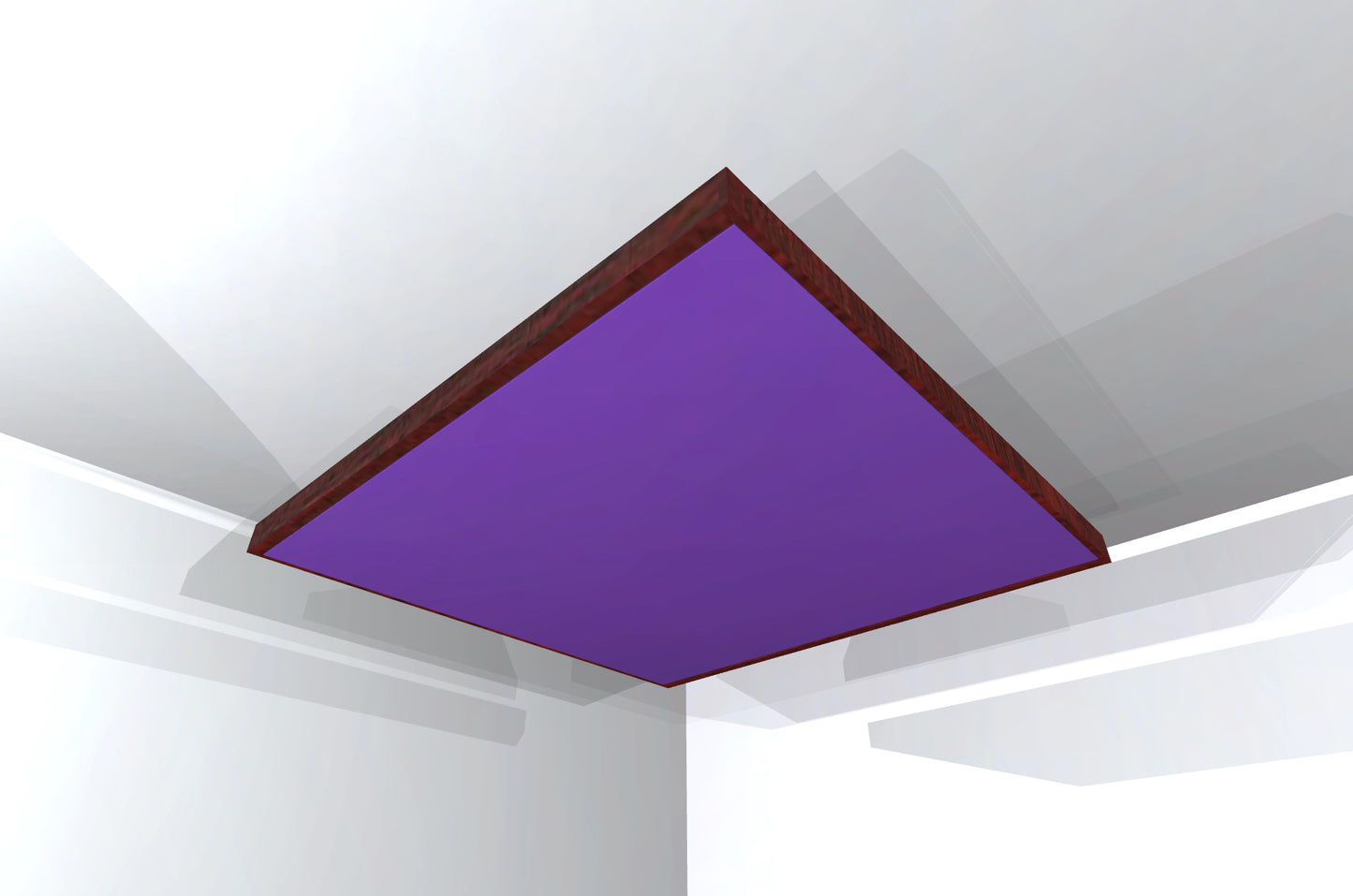 CEILING BAFFLE -  Grape & Red Mahogany