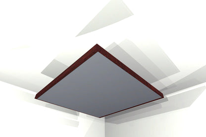 CEILING BAFFLE -  Steel Grey & Red Mahogany