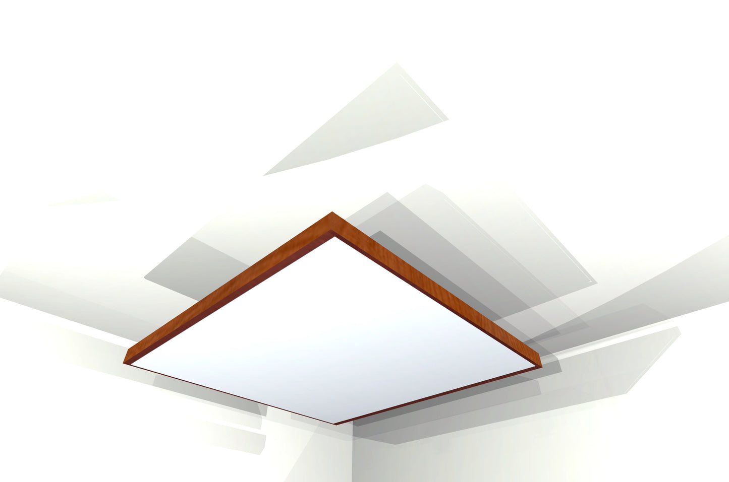 CEILING BAFFLE -  White & Gunstock