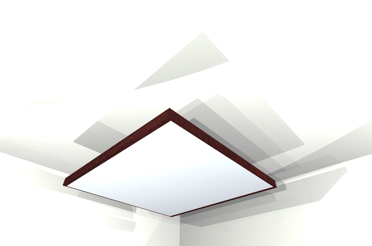 CEILING BAFFLE -  White & Red Mahogany
