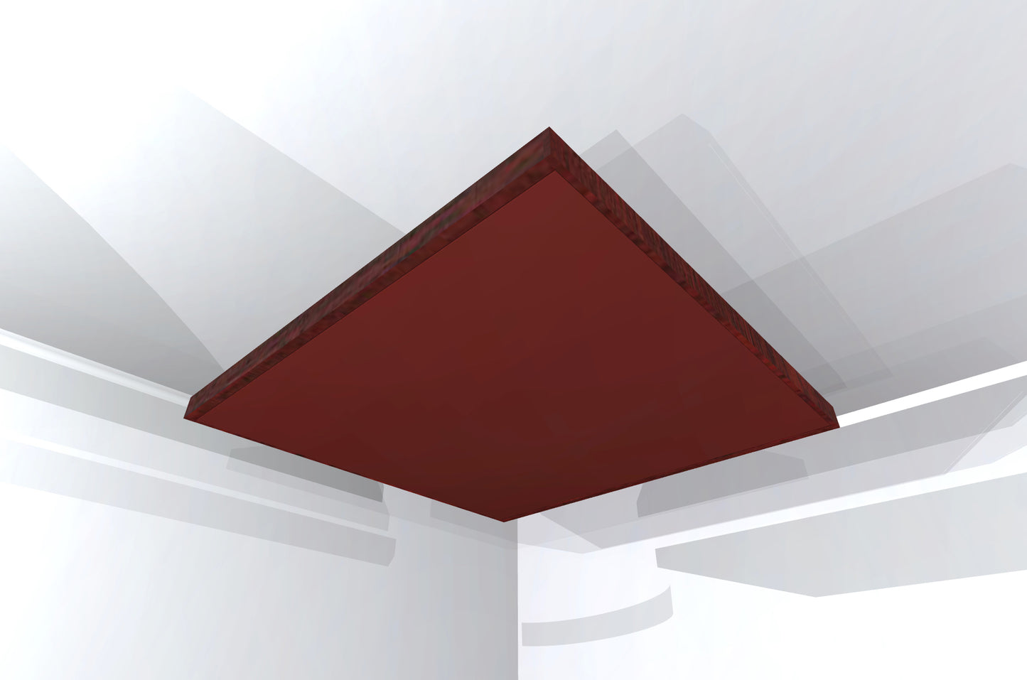 CEILING BAFFLE -  Wine & Red Mahogany