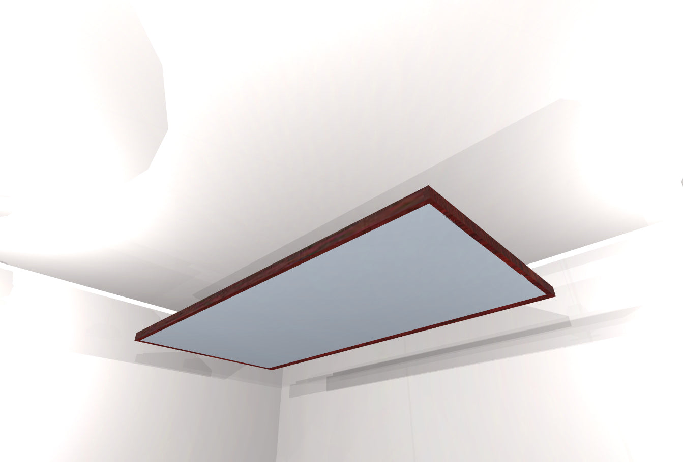CEILING BAFFLE -  Aluminum & Red Mahogany