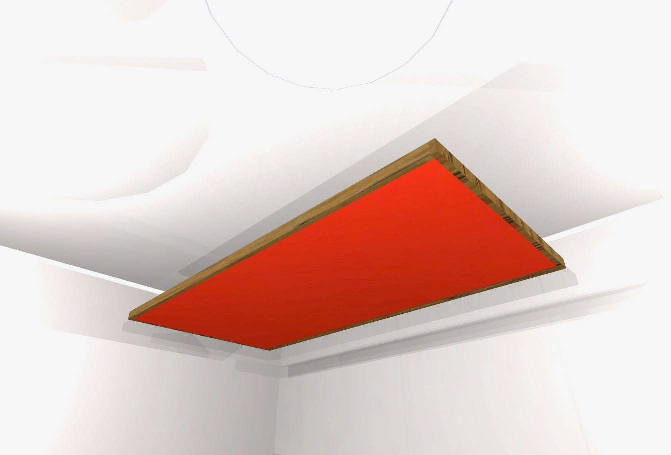 CEILING BAFFLE -  Cool Red & Special Walnut