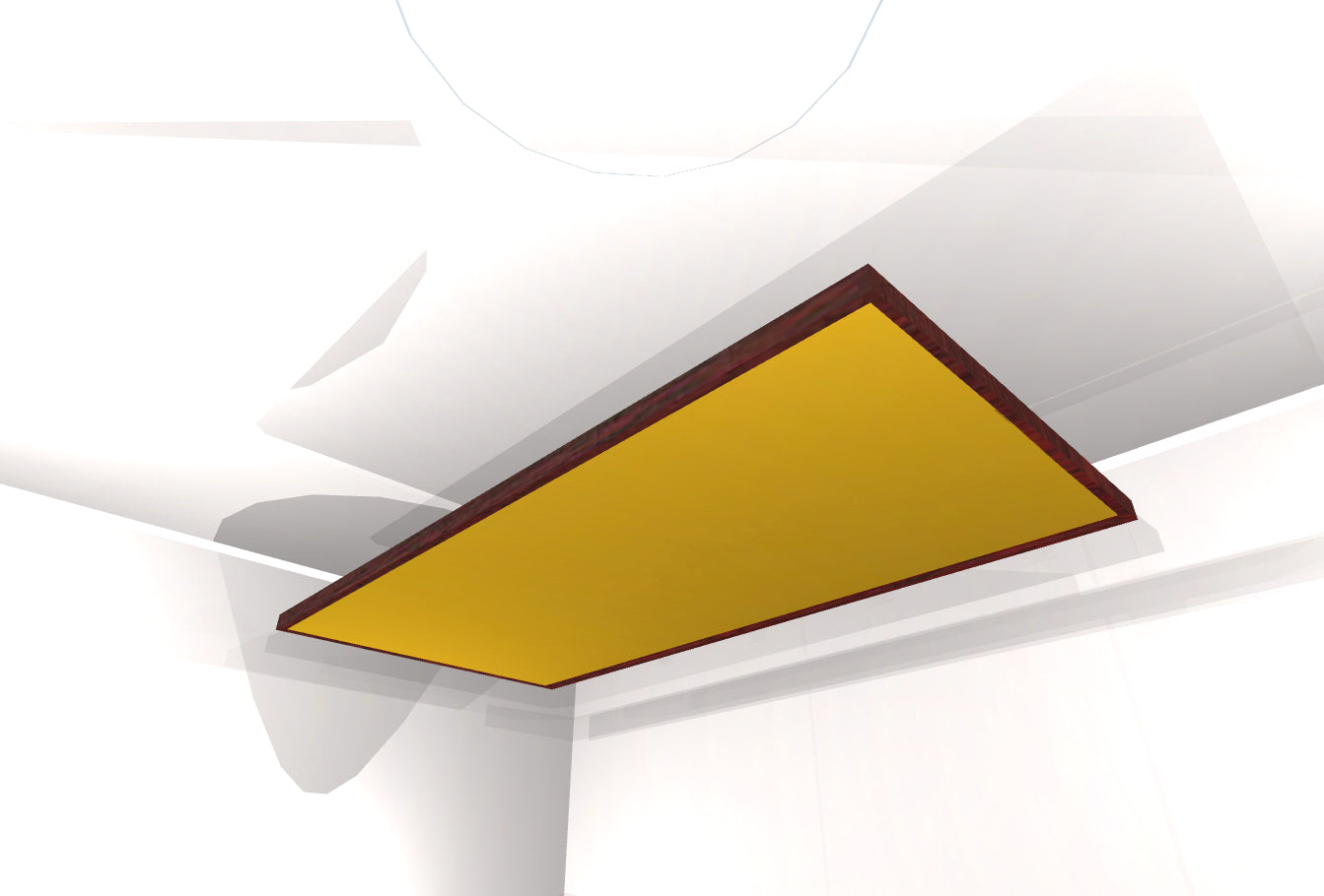 CEILING BAFFLE -  Gold & Red Mahogany