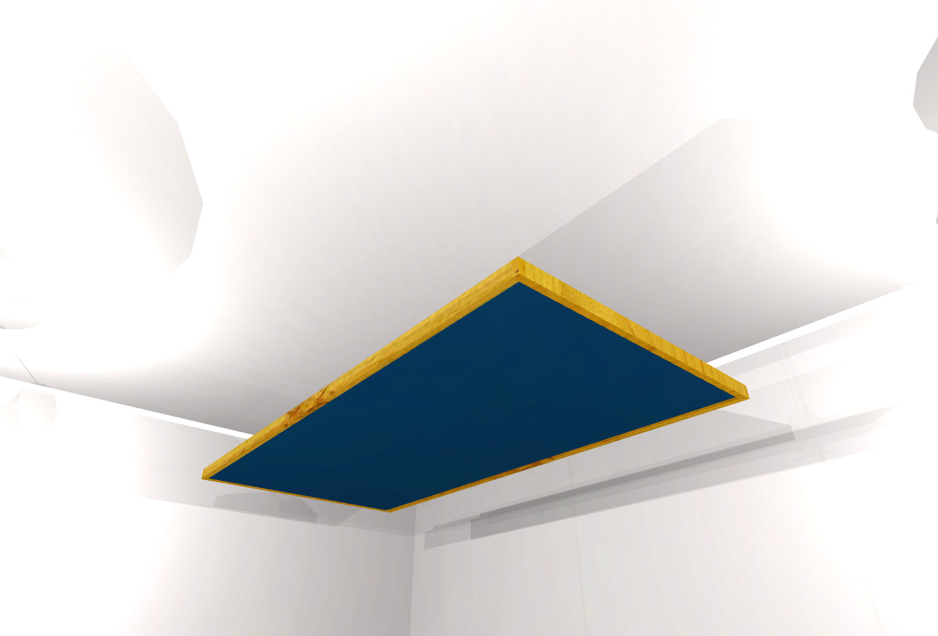 CEILING BAFFLE -  Navy Blue & Golden Pecan
