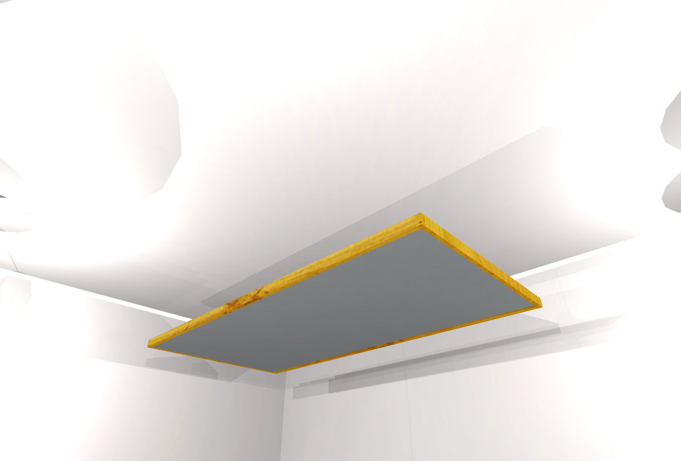 CEILING BAFFLE -  Steel Grey & Golden Pecan