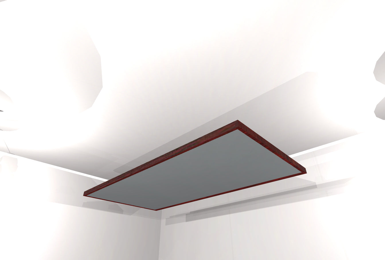 CEILING BAFFLE -  Steel Grey & Red Mahogany