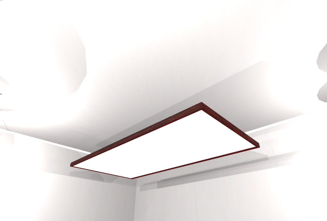 CEILING BAFFLE -  White & Red Mahogany