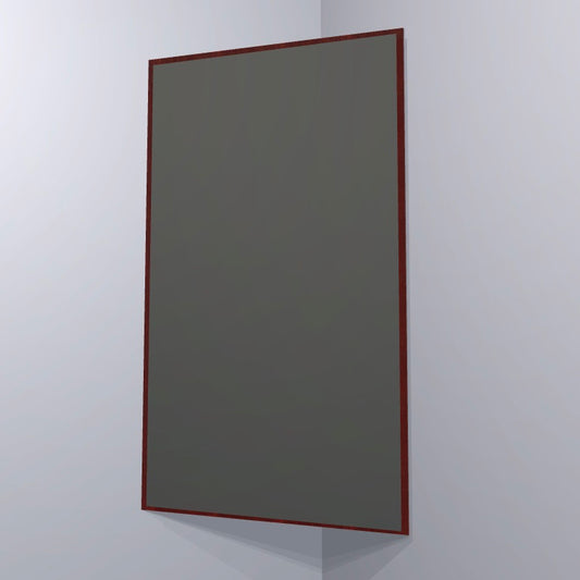 CORNER BASS TRAP - STEEL GREY & RED MAHOGANY FRAMED