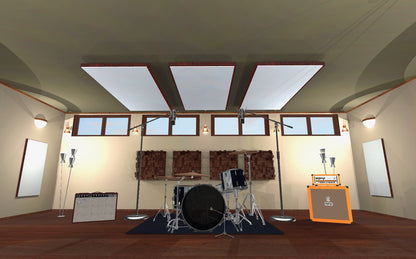 CEILING BAFFLE -  Aluminum & Red Mahogany