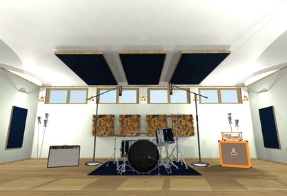 CEILING BAFFLE -  Black & Special Walnut