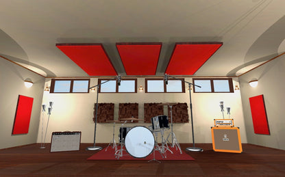 CEILING BAFFLE -  Cool Red & Red Mahogany