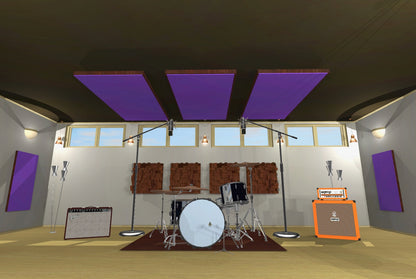 CEILING BAFFLE -  Grape & Red Mahogany