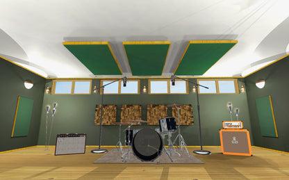 CEILING BAFFLE -  Hunter Green & Golden Pecan