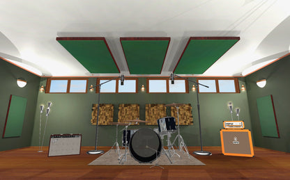 CEILING BAFFLE -  Hunter Green & Red Mahogany