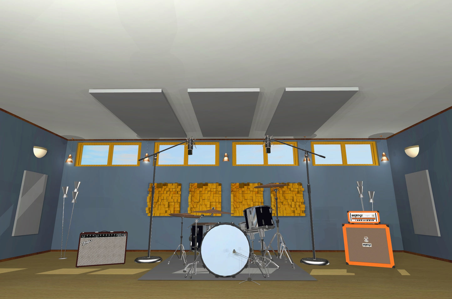 CEILING BAFFLE - Steel Grey