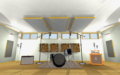 CEILING BAFFLE -  Steel Grey & Golden Pecan