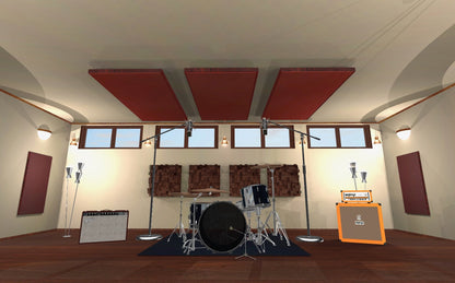 CEILING BAFFLE -  Wine & Red Mahogany